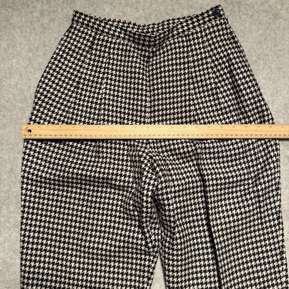 Jones New York Wool Pants Women Small  Houndstooth Career High Rise Trousers VTG - Picture 7 of 12